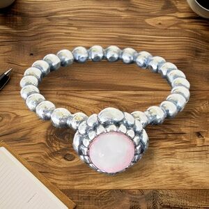 Pandora Silver and Pink Ring